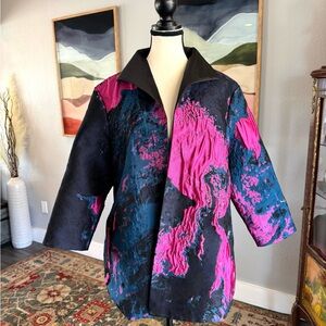 Artisan Abstract Pink and Blue Jacket